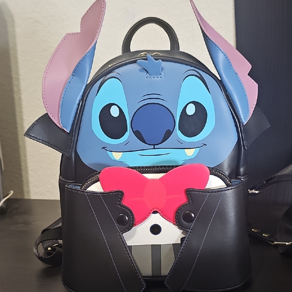 Loungefly Black and Blue Stitch Backpack